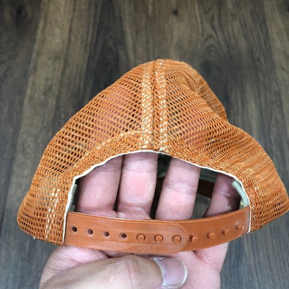 Vintage Dakine Embroidered Made in USA Trucker Hat Orange Snapback OSFM - Picture 4 of 9